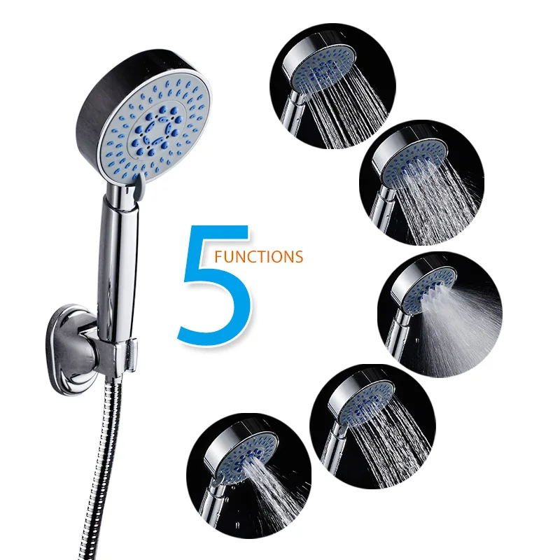 Günstig ROVATE Bad Dusche Wasserhahn mit Handheld Dusche Kopf, Bad Wasserhahn Kalt und Warmwasser Mischbatterie Messing Chrom