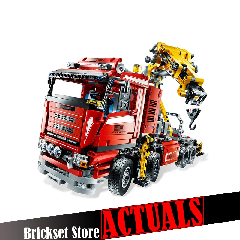 

LEPIN 20013 technic series 1877pcs The Electric Crane Truck Model Building blocks Bricks Compatible 8258 Toys for children gifts