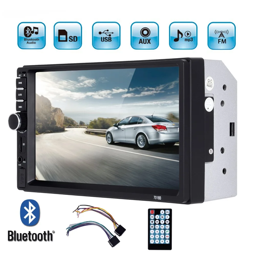 

7" Double 2 Din Car Radio Player Autoradio Touch Screen Multimedia MP5 Player USB FM Bluetooth Rear View Camera Car Stereo Audio