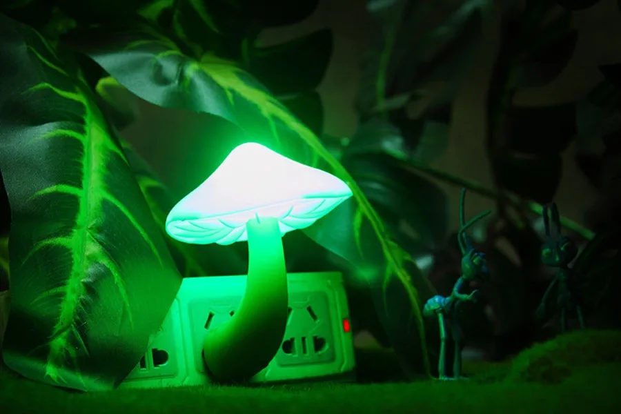 EU&US Plug Mushroom Wall Socket Light (5)
