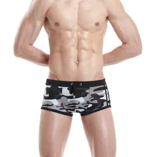 Бренд SEOBEAN мужские пляжные шорты мужские s одежда для плавания трусы бикини гей пенис мешок плавки боксеры камуфляж плавки