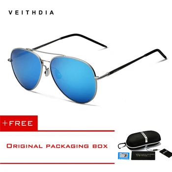 

VEITHDIA Aluminum Magnesium Aviation Polarized mens sunglasses brand designer Rotate 180 degrees leg Sun Glasses Women UV400