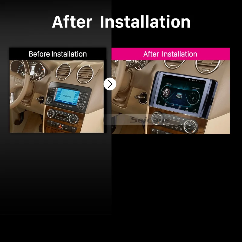Flash Deal Seicane Android 8.1 Car Radio Head Unit For Mercedes Benz R Class W251 R280 R300 R320 R350 R63 2006-2013 Multimedia Player GPS 5