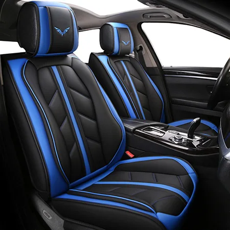 Высокое качество Специальный кожаный чехол автокресла для Volvo S80 XC60 S60 C30 C70 V60 V40 XC90 XC40 XC60 XC-классический S90 S60L автокресла - Название цвета: Blue Standard