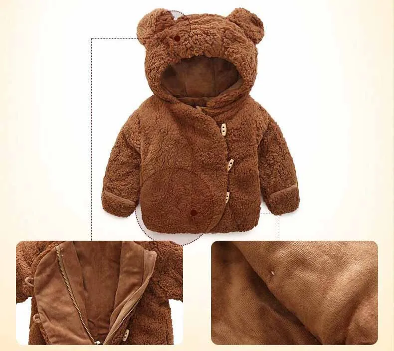

Winter Kids Jacket Velour Fabric Garment Lovely Coat New 2018 Baby Girl Jackets Boys Girls Outerwear Coats Baby Girl Boy Clothes
