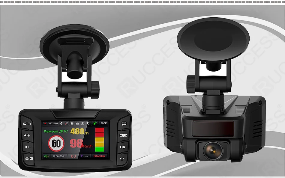 Ruccess CAR DVRs 2.7 DVR 3 in 1 Radar Detector with GPS for Russian Speedcam Anti Radar Full HD 1080P Car Recorder Dash Camera (3)