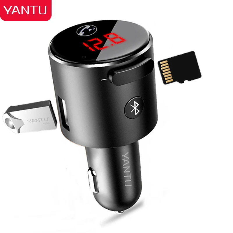 

YANTU MP3 Player Wireless Bluetooth Radio Player Wireless Car Charger Dual USB Charger in Splitter Cigarette Lighter Socket