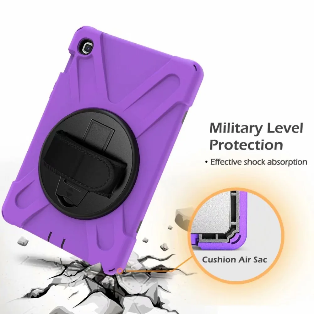 Case for Samsung Galaxy Tab S5E 10.5 T720 T725 2019 Heavy Duty 360 Rotating Hand Strap Kids for Samsung T720 Shockproof Cover (7)