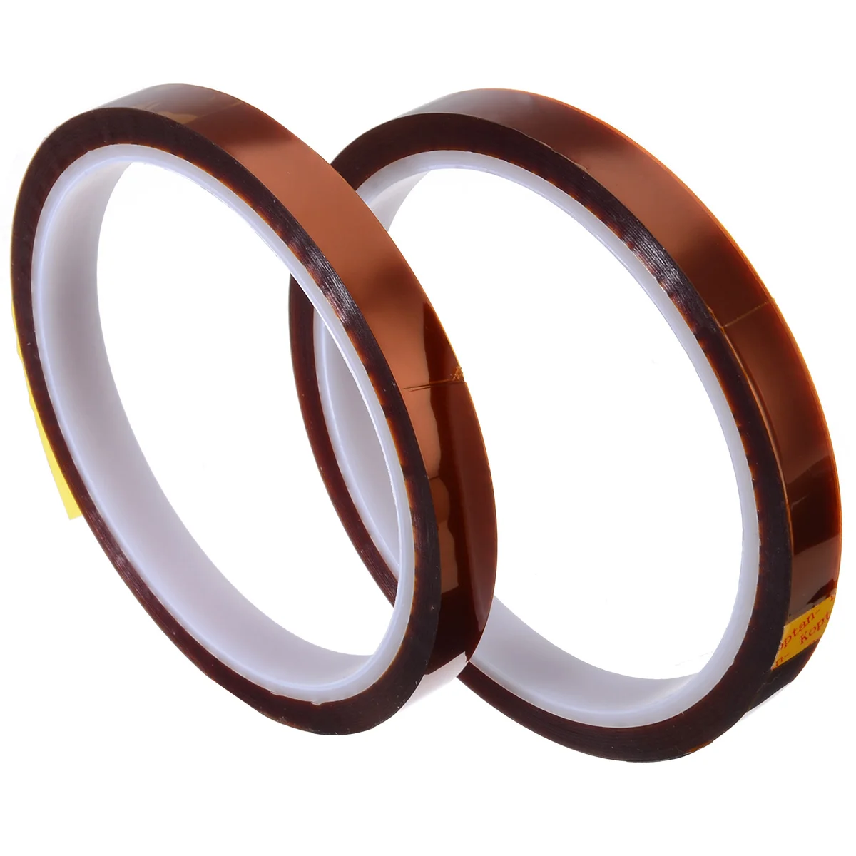 2Pcs 10mm x 33m Adhesive Tape Sublimation High Temperature Heat Resistant Polyimide Tape Brown For Home Tools