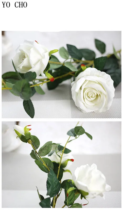 3 heads velvet roses9