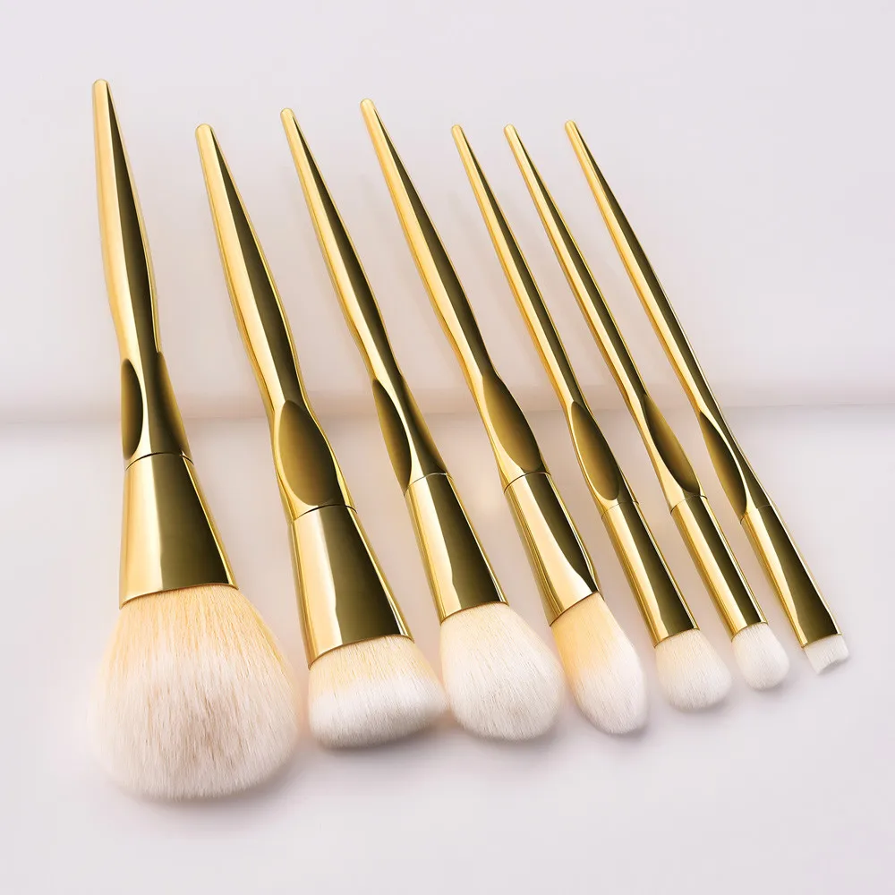 Лучшие продажи продуктов 8 шт основа Косметика золотые и Серебристые инструменты макияж волосы красота инструменты для макияжа, набор кистей горячая распродажа
