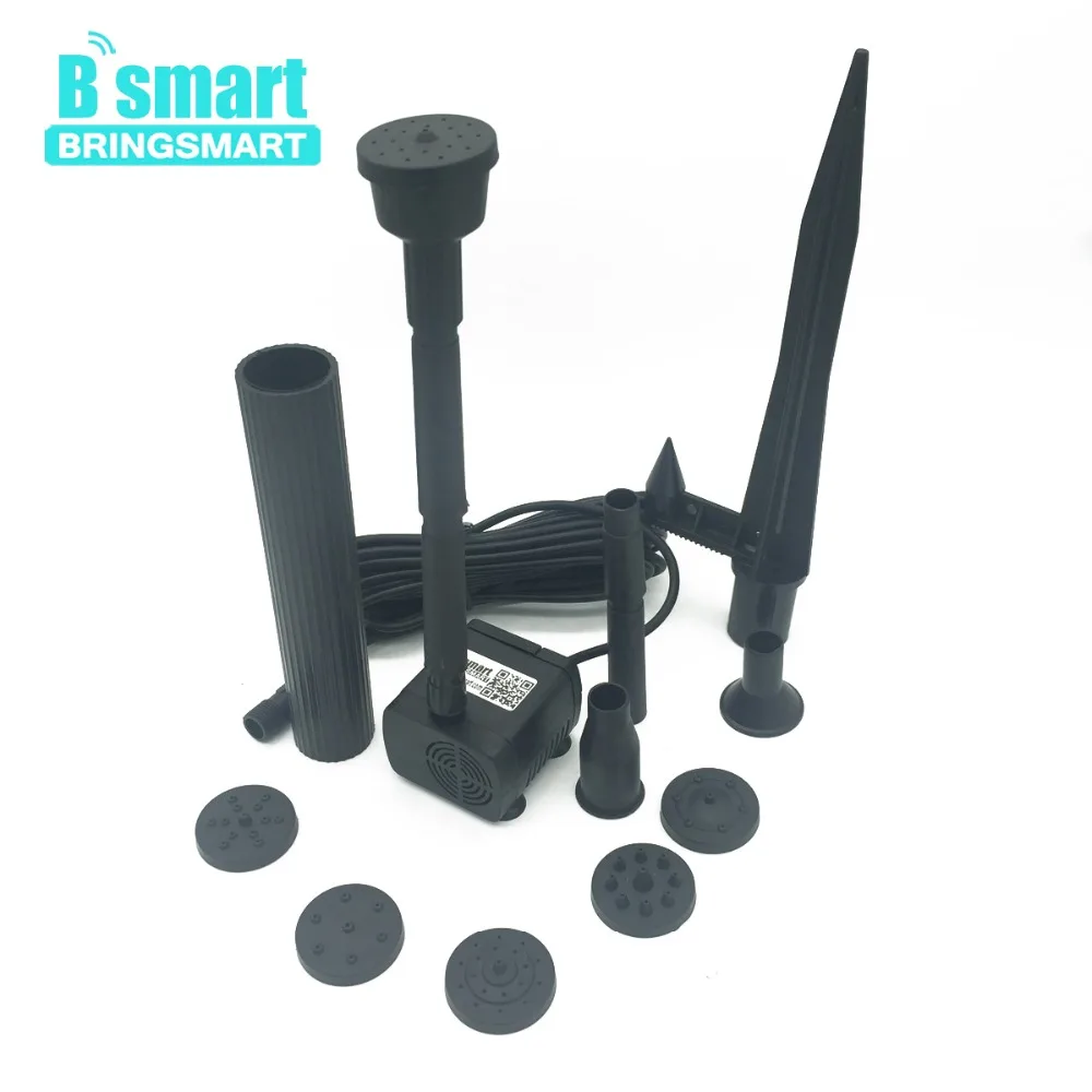 Портативный водяной насос Bringsmart 400 л/ч 12 В постоянного тока солнечный фонтан пруд