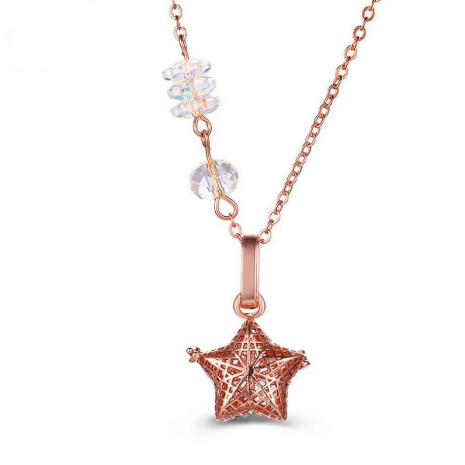 1pc Sale Smart Star Locket Cage with Colored Crystals DIY Essential Oil