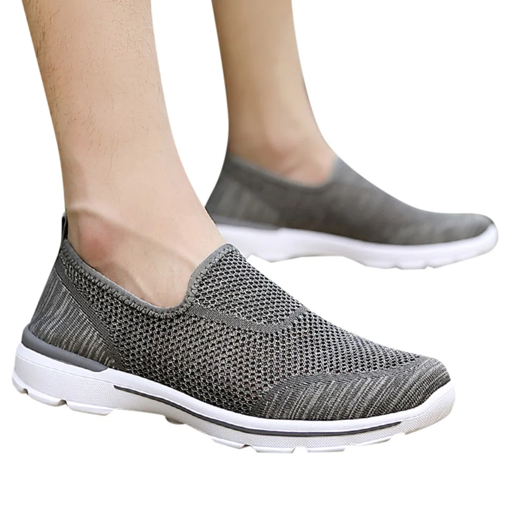 Мужские кроссовки для бега, спортивная обувь, летние мужские легкие дышащие кроссовки без шнуровки, повседневная обувь# g4