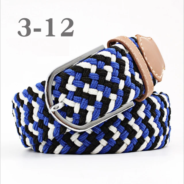 ZLD 60 Colors Female Casual Knitted Pin Buckle Men Belt Woven Canvas Elastic Expandable Braided Stretch Belts For Women Jeans 4