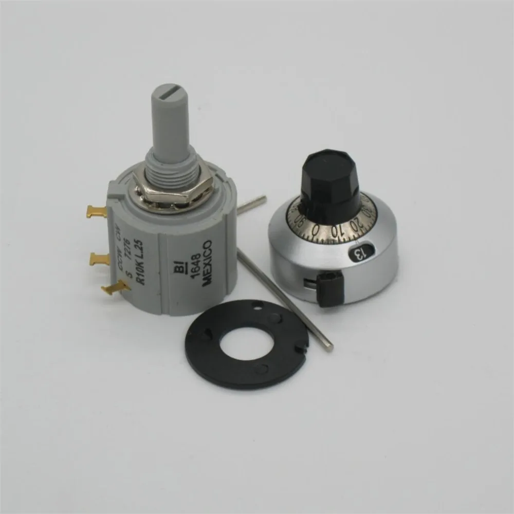 

Original Potentiometer, embroidery machine spare parts - CCW CW S 7276 R10K L.25, BI Mexico 2W Rotary Wirewound + Digital knob