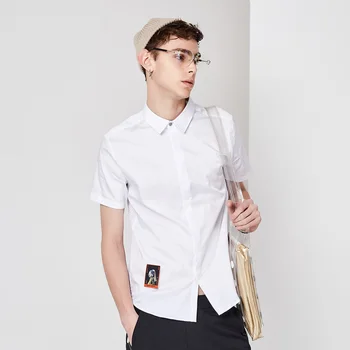 

Mark Fairwhale 2019 New Summer Men Business Casual Cotton Solid Stand Collar Polo Shirt Men Tops t shirt 718203022032