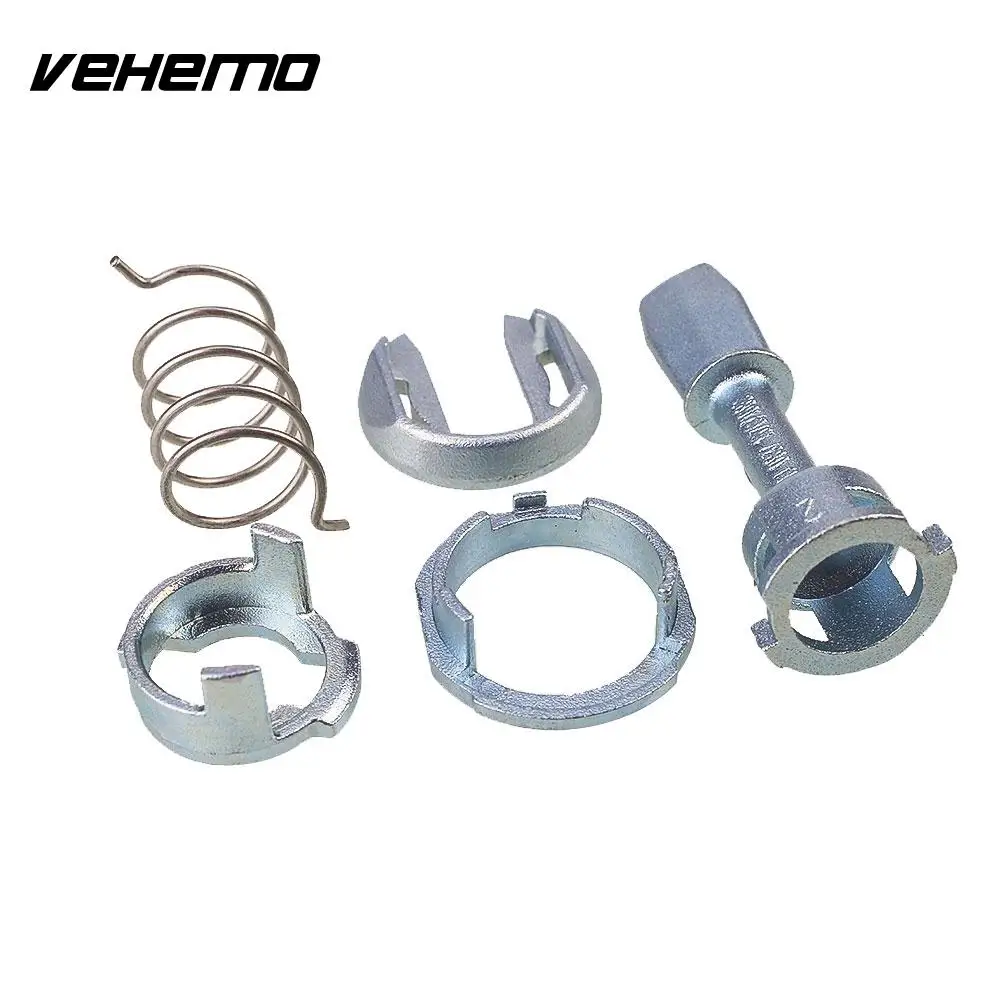 Vehemo Silver 5Pcs/Set Left Right Door Lock Spare Cylinder Kit Durable Premium Automobile 1U0837167 | Автомобили и мотоциклы