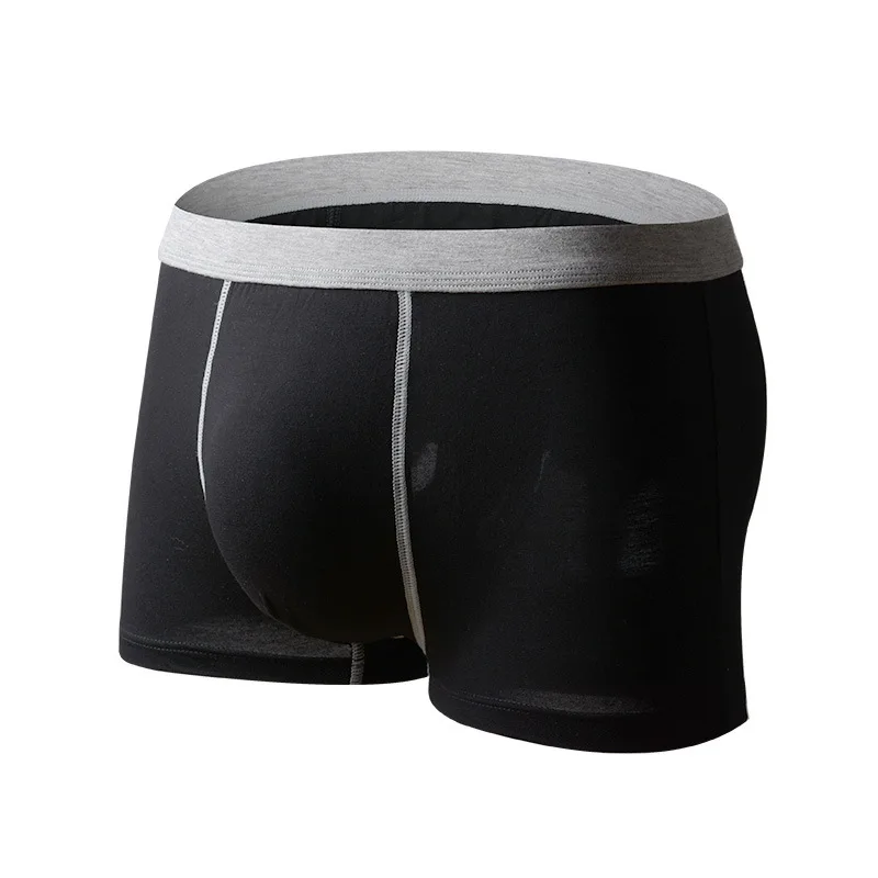 2018 Shorts Mens Underwear Soft Boxers Cotton Modal Boxer Men Solid Boxer Shorts Plus Size Boxers Mens Underwear (1)