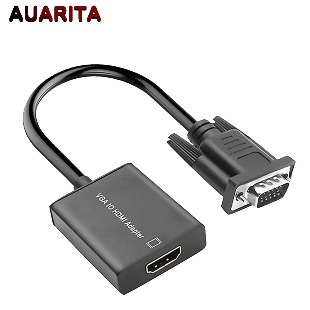VGA to HDMI Converter Cable Adapter with Audio 1080P VGA HDMI Adapter for PC Laptop to HDTV Projector VGA to HDMI Converter Cable Adapter with Audio 1080P VGA HDMI Adapter for PC Laptop to HDTV Projector