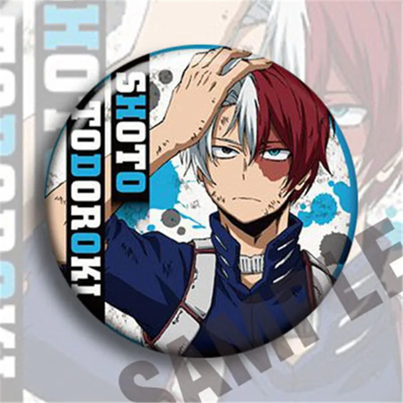 My Hero Academia Katsuki Bakugo TOOOROKI SHOTO Badge Bedge Set 7pcs Brooch Pin