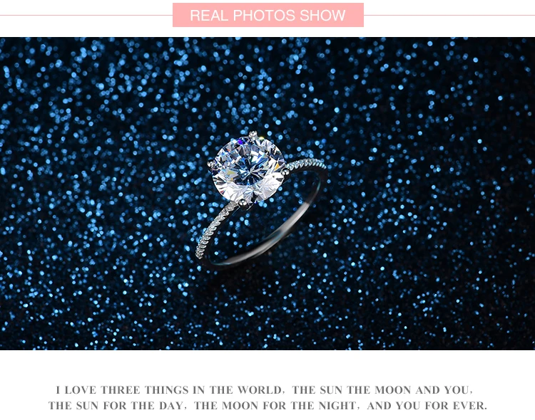 Modian Настоящее 925 пробы Серебряное модное Брендовое кольцо десять сердец CZ свадебные кольца на палец для женщин обручальное юбилейное ювелирное изделие