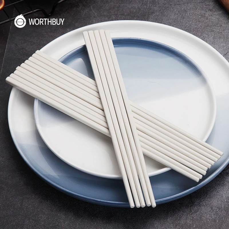 WORTHBUY 10 шт./партия китайские палочки для еды, набор экологичных бамбуковых палочек для суши, кухонные принадлежности Хаши