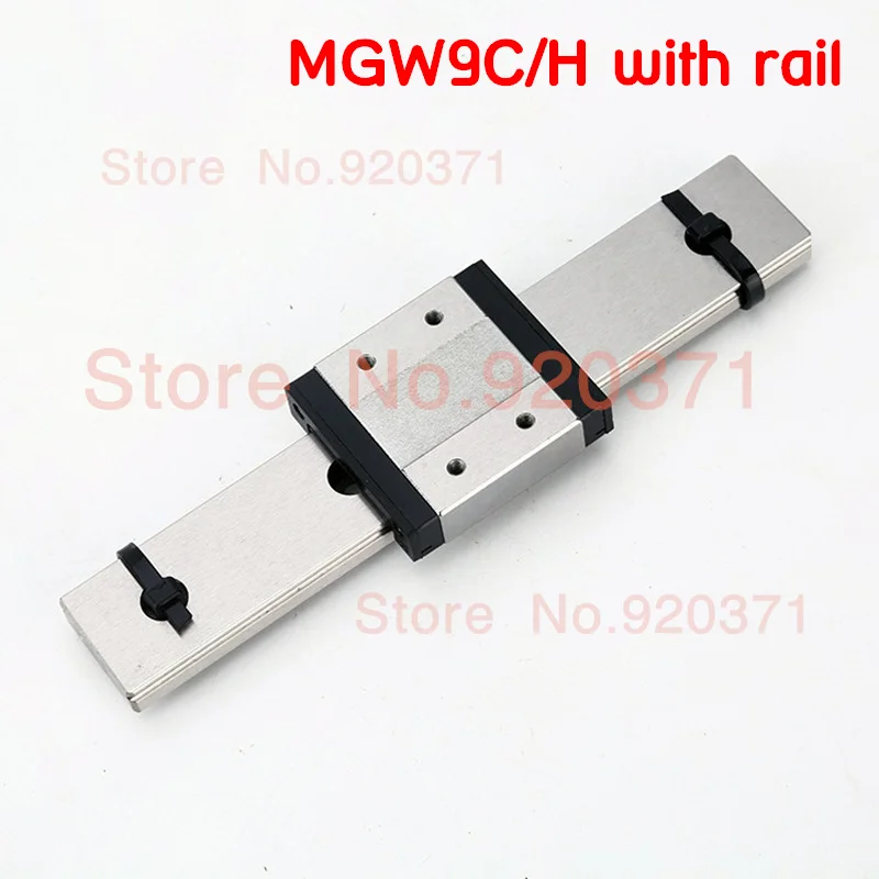

CNC miniature linear rail MGW9 MGW9C MGW9H flanged widen linear block L=250mm 300mm 350mm 400mm 450mm 500mm