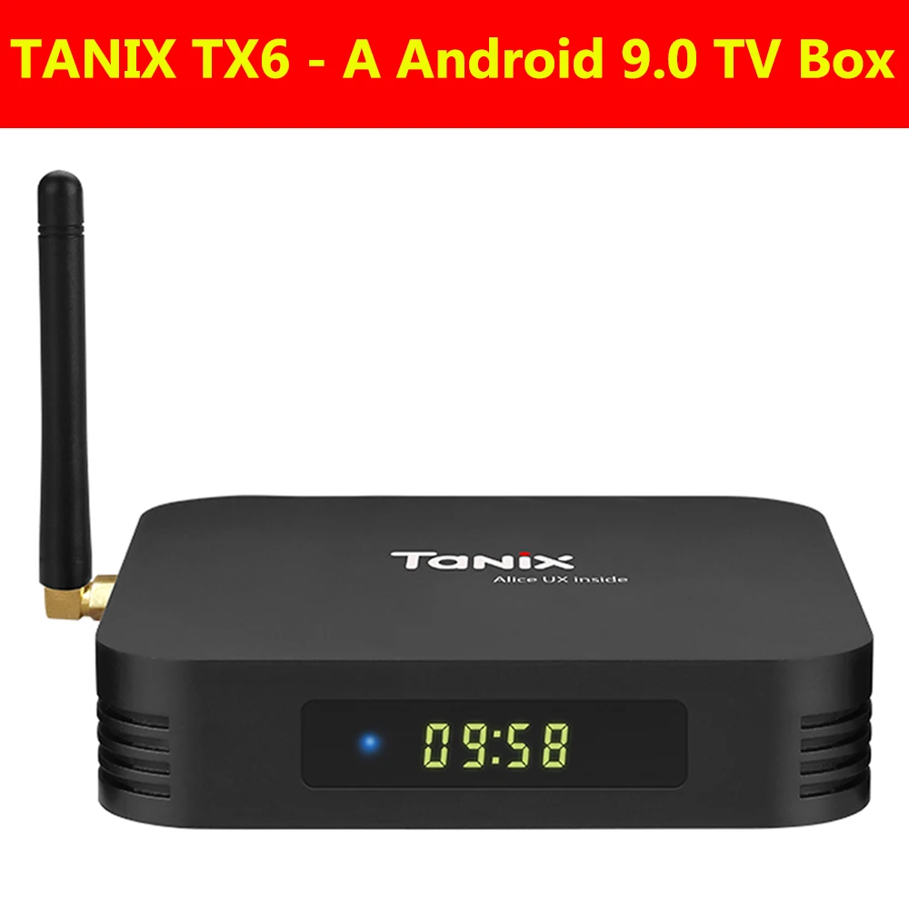 

TANIX TX6 - A Android 9.0 TV Box Allwinner H6 2GB 16GB/4GB 32GB Bluetooth 5.0 Dual-antenna USB3.0 2.4G WiFi Support 6K H.265