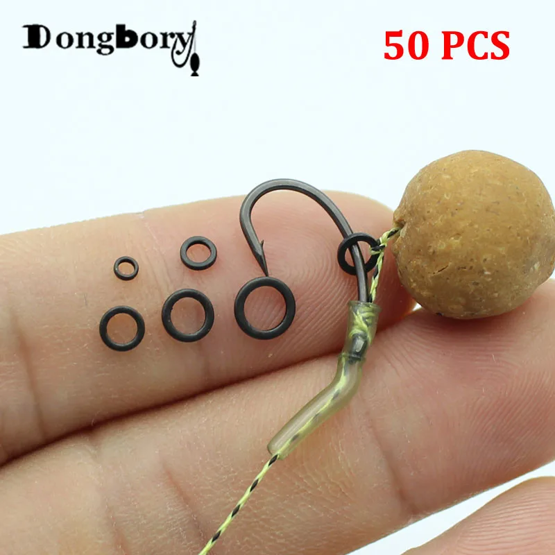 5.3mm matt schwarz 25,50 oder 100 Rig Ringe für Karpfen Rigs 3.1mm 3.7mm 