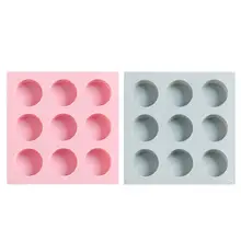 9-сетки муссовый Торт Шоколад из силиконовой формы небольшой цилиндрической формы DIY инструмент для выпечки десертов формователь кубиков льда производитель кубиков