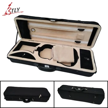 

Black Oxford Fabric Foamed Large Storage Rectangle Violin Case w/ Hygrometer for 4/4 Violin