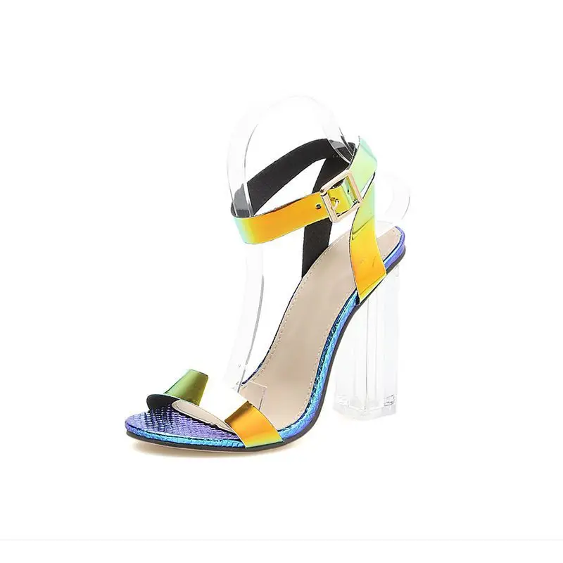 Прозрачные босоножки из ПВХ на шнуровке; пикантные женские Босоножки с открытым носком на высоком каблуке; Туфли-лодочки для вечеринок; большие размеры; Акция продаж
