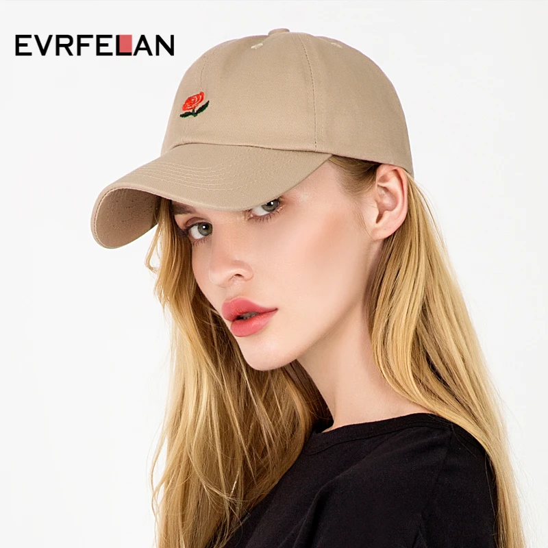 

New Rose Baseball Caps Women Snapback Cap Flower Summer Embroidery Curved Spring Snapback Caps Men Trapback Hip Hop Hats Bone