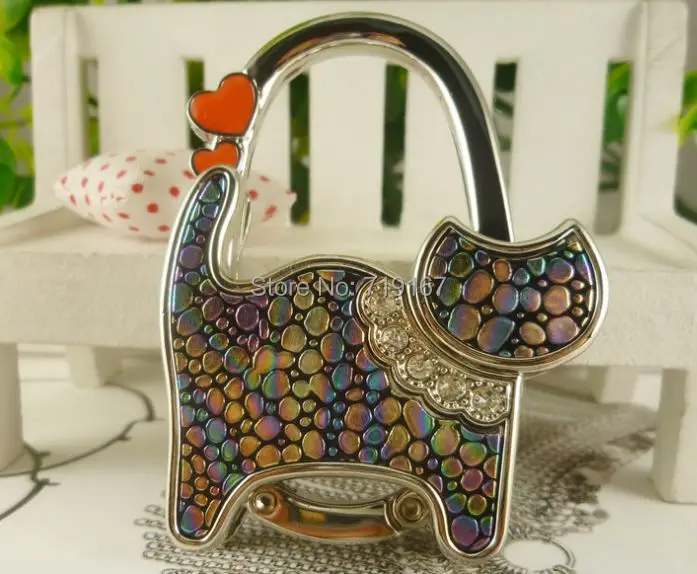 

2015 new Foldable table Bag Purse Hookr/Purse Hook/Handbag Holder Shell Bag Folding Table kitty hook 50pcs/lot DHL free dropping