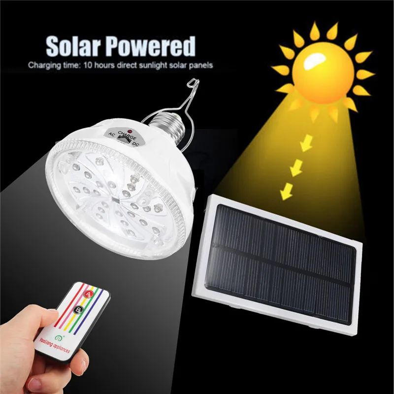 

New Solar LED Light 24 LEDs Outdoor Indoor Solar Lamp Hooking Camp Garden Path Lighting Remote Control