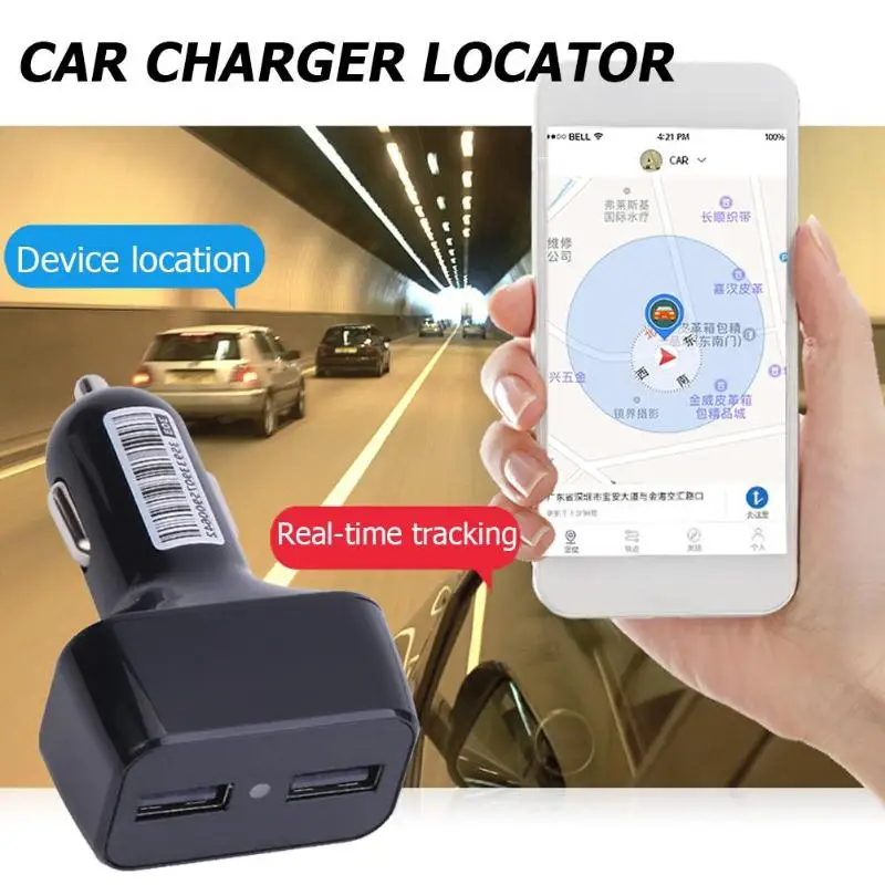 

Mini Car GPS Tracker Dual USB Car Charger WIFI Tracking Device Remote Listening Shutdown GPS+AGPS+LBS+WIFI Tracking Device