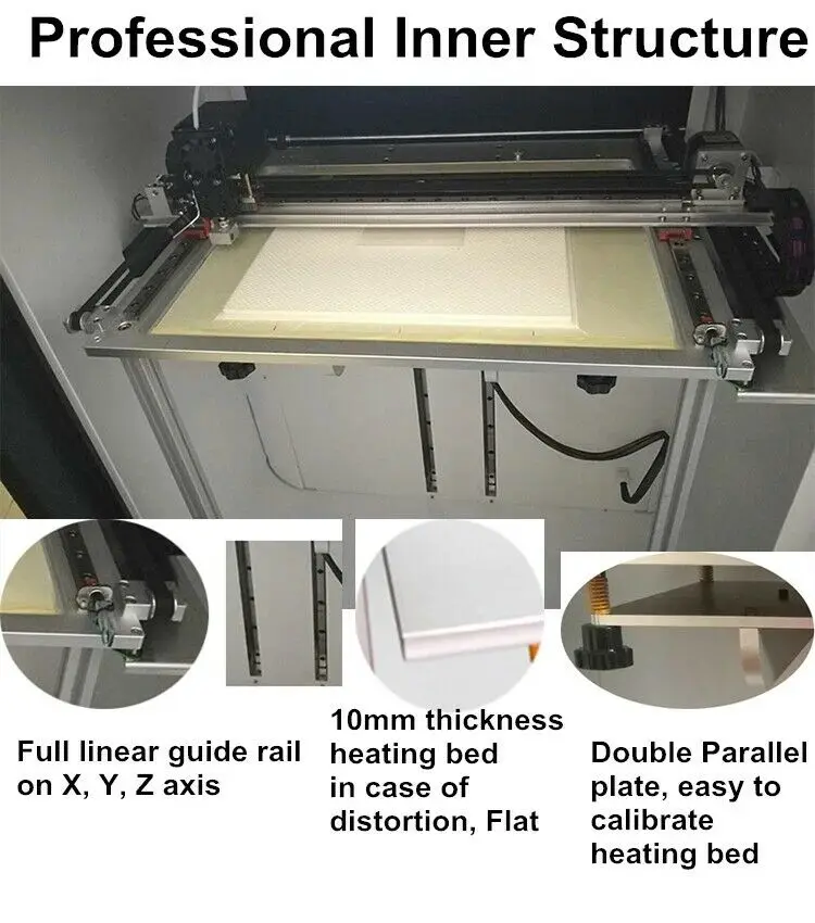 Новейший 3d принтер машина высокая точность 3D Тихая печатная машина полная металлическая рама высокая точность и нить