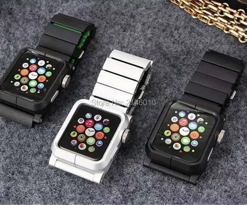 Алюминий ремешок для наручных часов чехол сопутствующий браслет, ремешок для наручных часов Apple Watch iWatch 38, 42 мм, версия 1, 2, 3