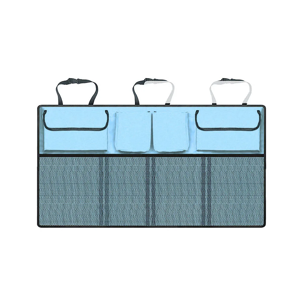 Car Trunk Organizer Mesh Drinks Storage Bag Travel Auto Backseat Hanging Pocket for SUV Van Truck YAN88 - Название цвета: light blue