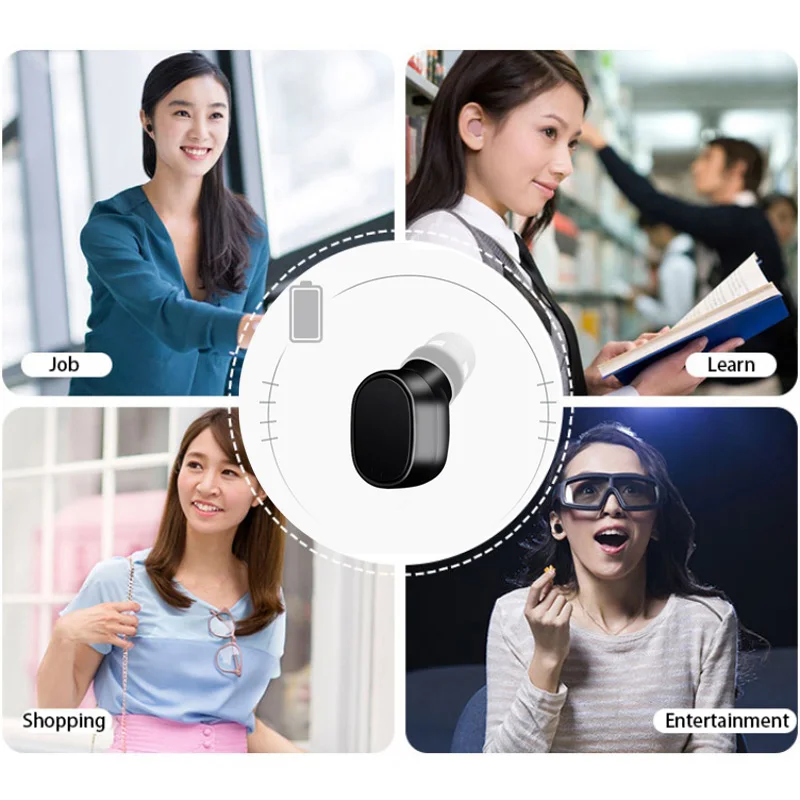 X12 портативная беспроводная Bluetooth гарнитура невидимые наушники вкладыши USB