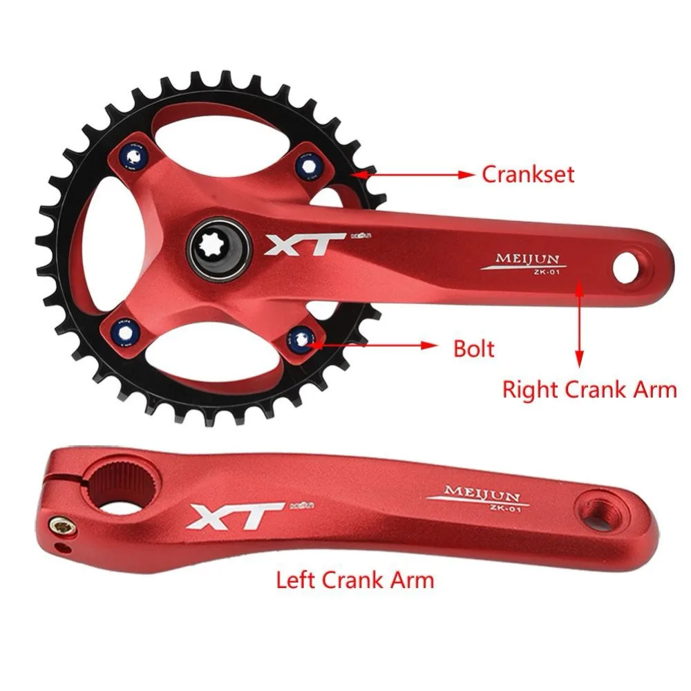 MEIJUN BCD104mm велосипед Crankset 170 мм велосипед шатуна велосипед шатуны неотъемлемой одной Скорость Звездочка 36 т велосипед аксессуар