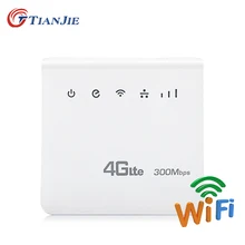 Крытый 300 Мбит/с 4 аппарат не привязан к оператору сотовой связи CPE Wi-Fi Маршрутизаторы FDD аппарат, который не привязан к оператору сотовой связи, широкополосного мобильного Маршрутизаторы беспроводная точка доступа модемы со слотом для SIM карты RJ45 LAN Порты и разъёмы