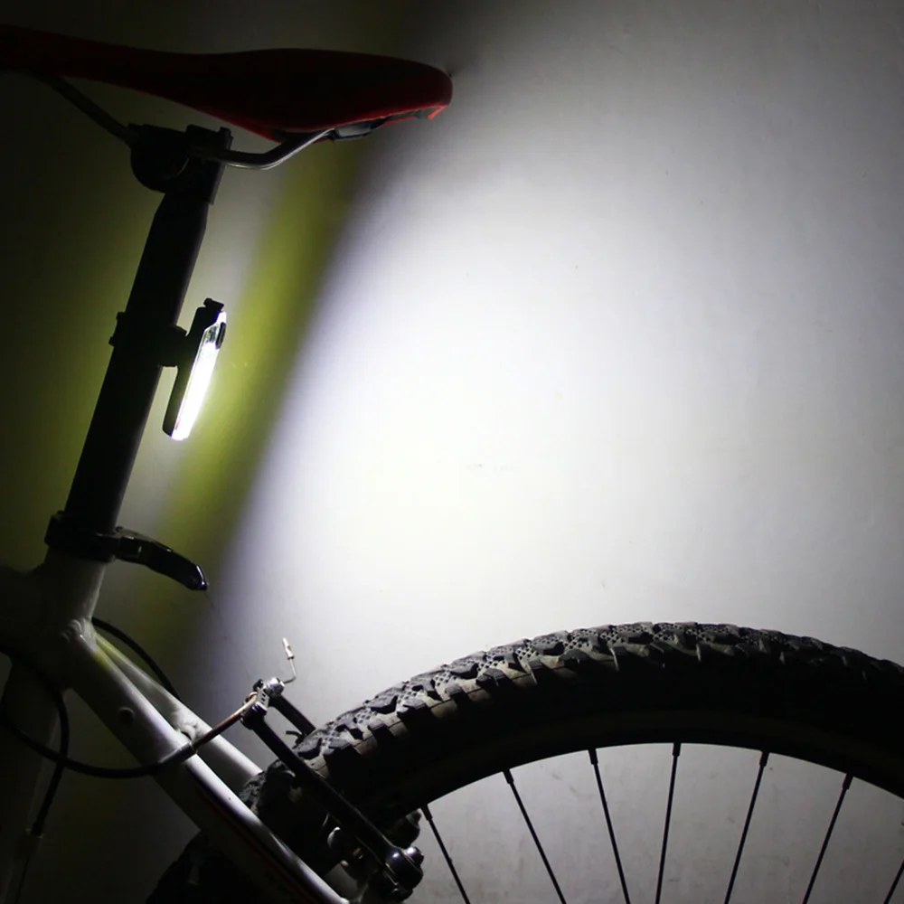 Велосипедный фонарь с usb-зарядкой, светодиодный, водонепроницаемый, велосипедный, задний светильник, для ночной езды, Предупреждение светильник, велосипедный фонарь, Аксессуары для велосипеда - Color: White