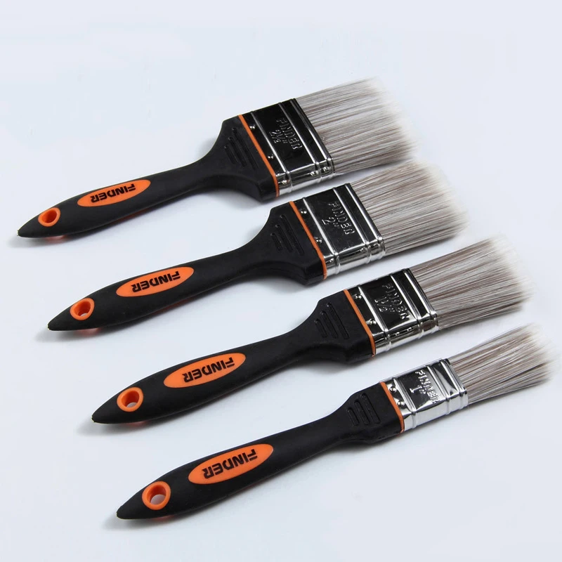 Sharpened Hair Flat Head Scrubbing Paint Brush Sets Painting Oil Wall Brushes For Art Supplies | Инструменты