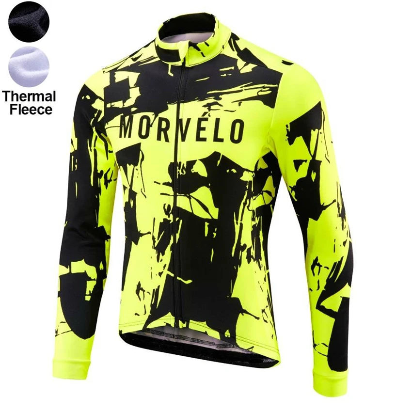morvelo зима термо флис Велоспорт Джерси мужская одежда куртка с длинными рукавами MTB Майо Ropa Ciclismo Hombre Ciclismo - Цвет: Pic Color0