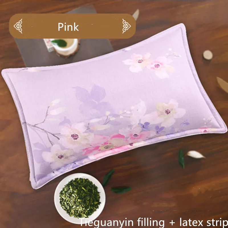 Tieguanyin чайная подушка для взрослых мужчин и женщин, подушка для здоровья и сна, чай/Резиновая полоса, наполнение одной подушки, удобная и красивая - Цвет: Style03