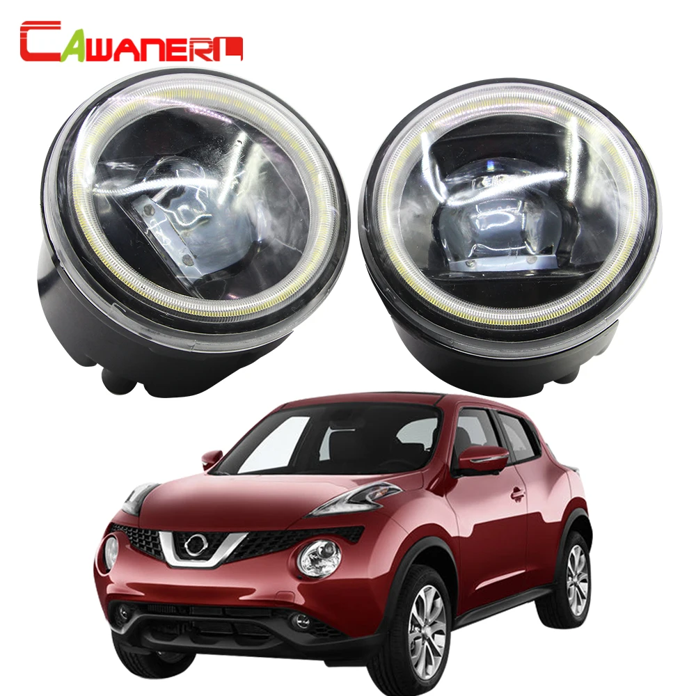  Cawanerl For Nissan Juke F15 Hatchback Car LED Fog Light Kit Angel Eye Daytime Running Light 4000LM - 32986937951