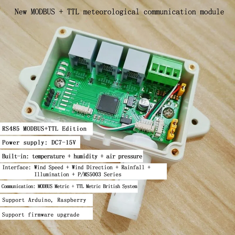 Три поколения APRS WS1 WS3 модуль метеостанции, соответствующий давлению, температуре и влажности RS485 MODBUS - Цвет: Meteorology module