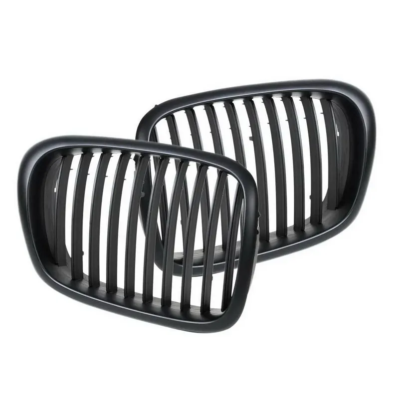 

Matt-Black Front Double Line Grilles Grill For BMW 5 Series E39 1995-2004 SR1G